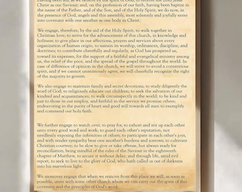 church covenant your church name here poster gift wall decor