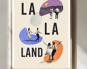 movie la la land mid century poster poster