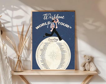 Póster de Conan Gray Wishbone World Tour 2026, impresiones de pósteres de álbumes, decoración de paredes, pósteres, portadas de álbumes, pósteres de música pop
