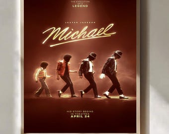 Michael Inspired Evolution of a Legend Poster Vintage Pop Music Wall Art Retro Dance Performance Print Decor