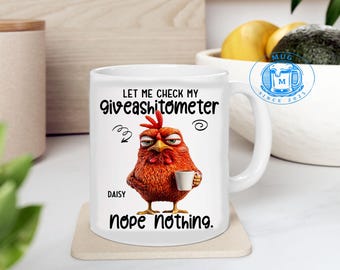 Funny Mug - Let Me Check My Giveashitometer Nope Nothing Mug
