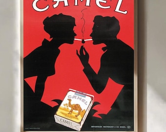 Camel Cigarettes vintage ad poster