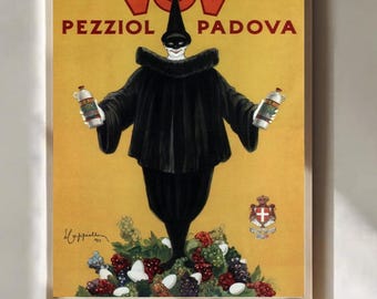 vov pezziol 1922 padova poster vintage italian advertisement wall art print