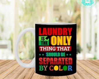 Solo bucato separato per colore, regalo antirazzismo, tazza da caffè in ceramica – bottiglia d'acqua