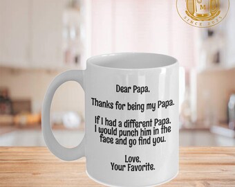 caro papà, regalo papà, papà, regalo festa del papà tazza da caffè tazza da tè regalo tazza da 11 once