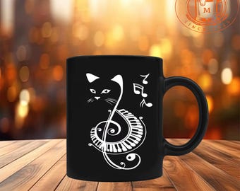 musica per gatti - tazza per gatti 11oz tazza