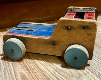 Vintage Handmade Wood Toy Truck