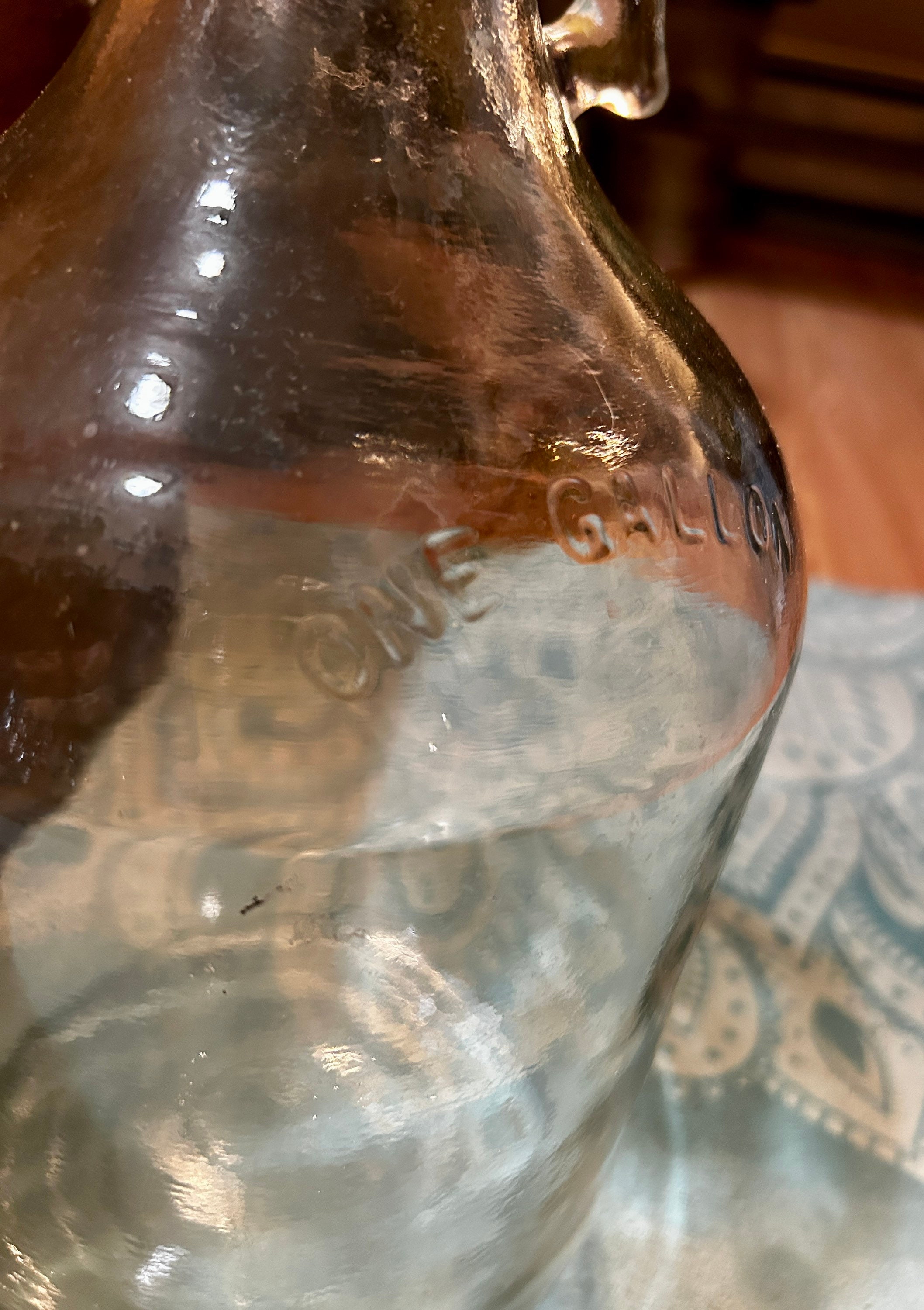 Vintage Glass Gallon Jug Gallon Etsy