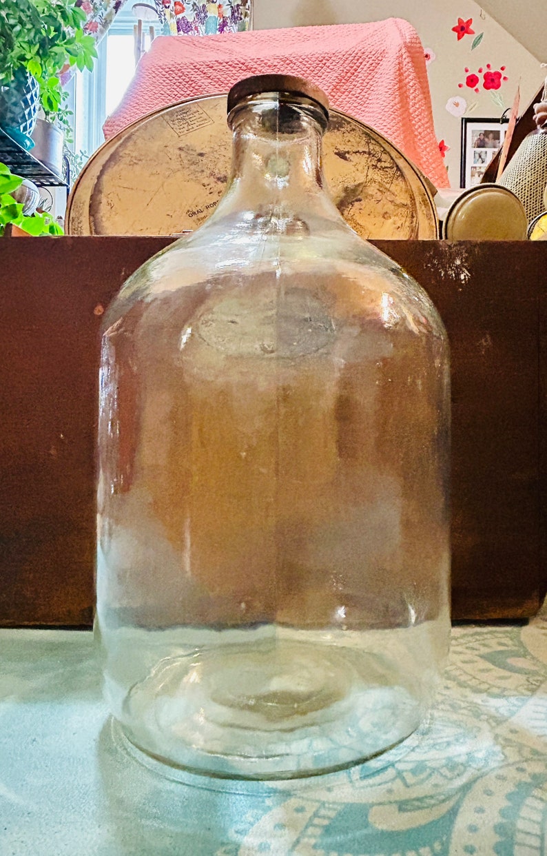 Vintage Glass Gallon Jug Gallon Etsy
