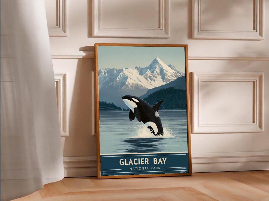 Glacier Bay National Park Vintage Travel Poster Print Retro Alaska ...