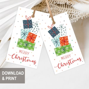 Printable Christmas gift tag, Merry Christmas gift tag printable, Christmas favour tags, Holiday gift tags, Christmas gift labels
