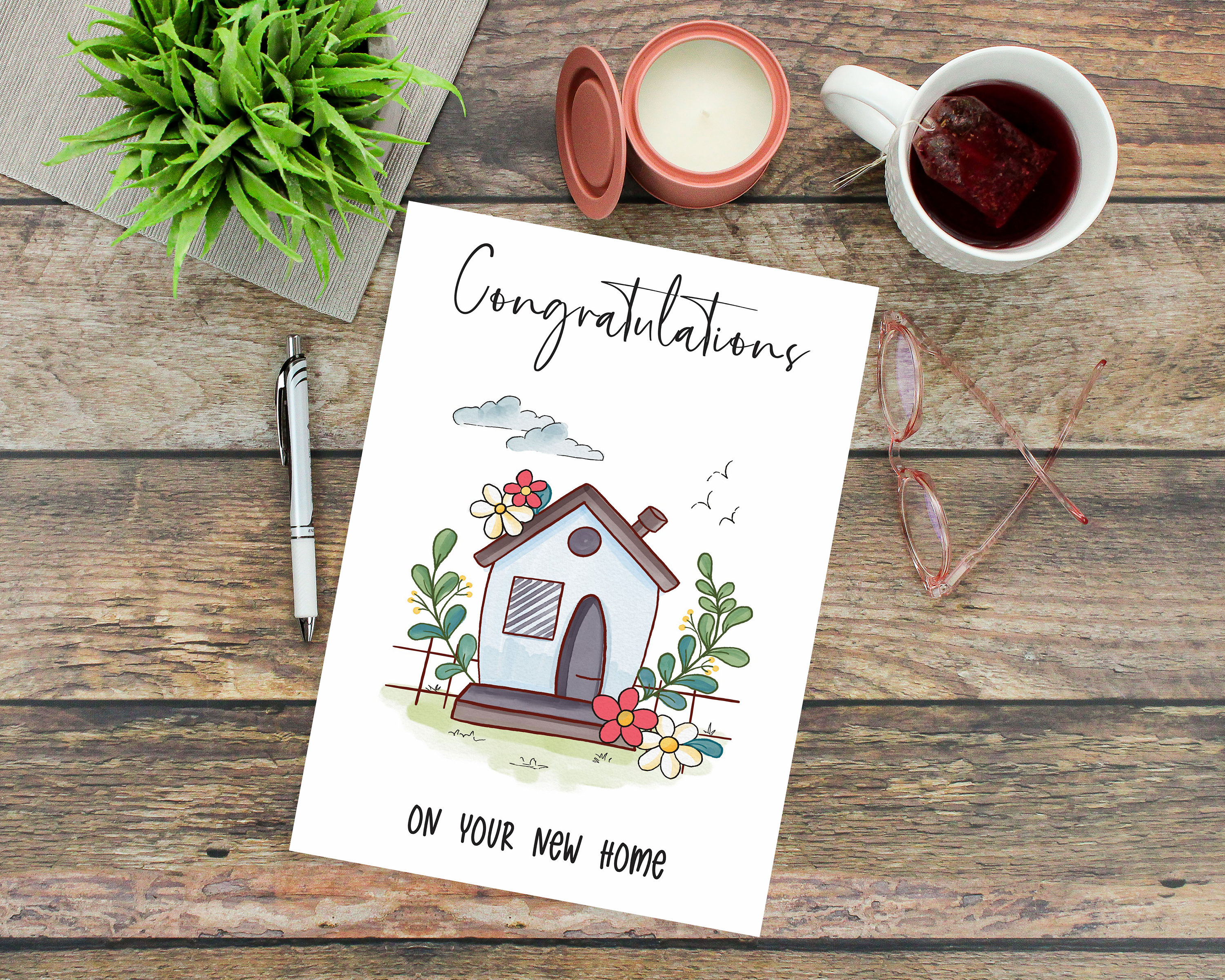 New Home Card Printable, Congratulations on New House Printable Card ...