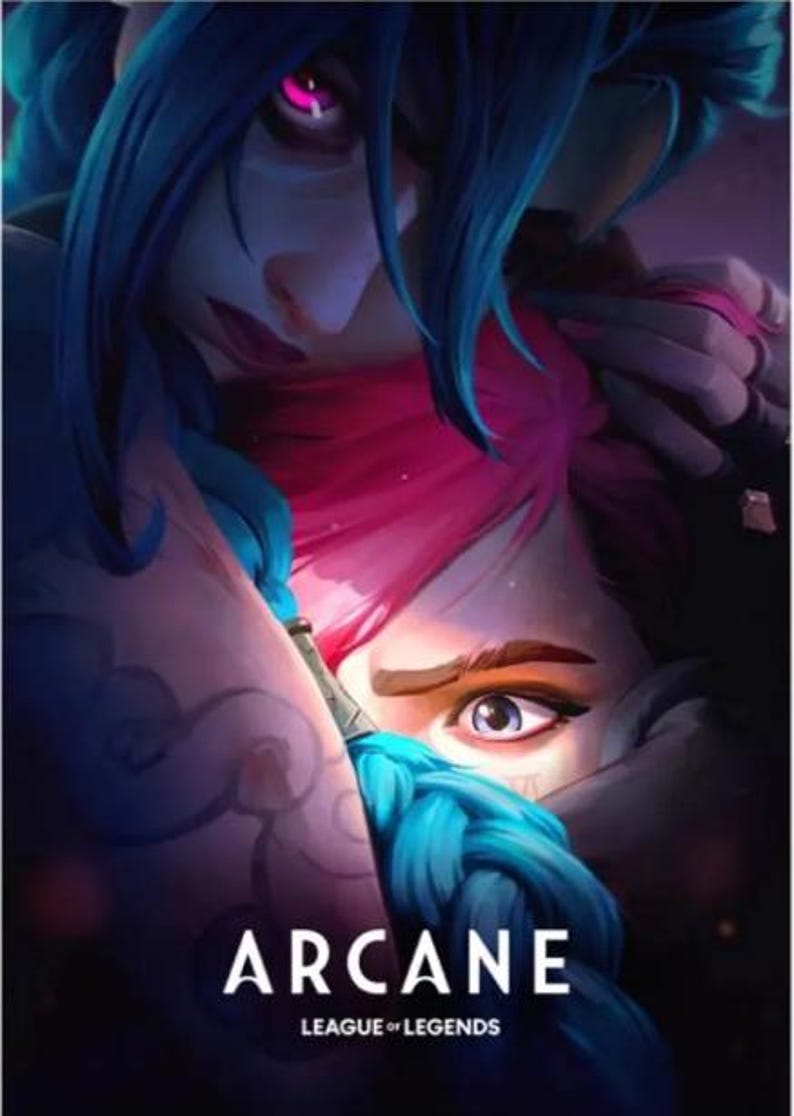 League Of Legend Affiche Encadrée Arcane S Avec Autographe - Format A4 Arcane Poster Amazon