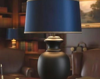 Franse vintage tafellamp, aluminium met zwarte bureaulamp