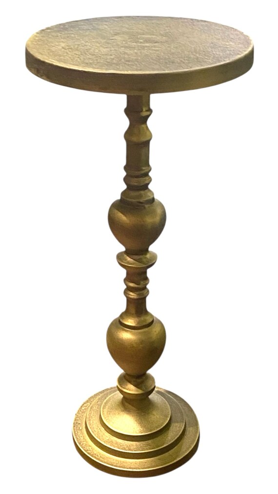 アンティーク 真鍮製 ヴィンテージ 大理石 サイドテーブル 花台