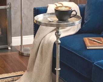 Mesa auxiliar de aluminio fundido hecha a mano / Decoración de lujo europea