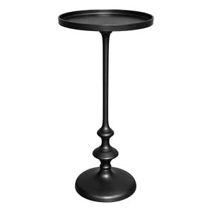 Mesa lateral contemporânea para sala de estar em alumínio preto envelhecido - peça de decoração exclusiva feita à mão.