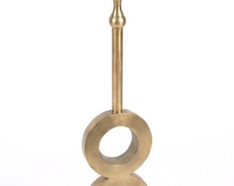 Handmade Antique Brass Ring Side Table | Luxury Drink Accent Table