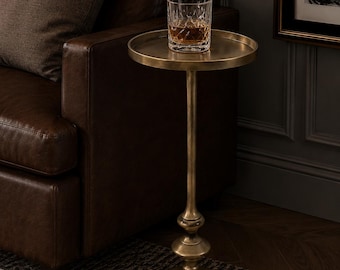 Handmade Brass Finish Aluminum Side Table | Modern Cocktail Table