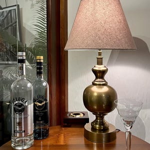 Brass Desk Lamp: Retro Home Office Lighting, E27 Socket