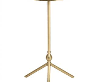 Mesa auxiliar de latón hecha a mano, mesa para bebidas estilo londinense, mueble auxiliar moderno.