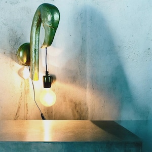 Handmade Flamingo Wall Lamp: Antique Brass Dutch Style Aluminium Light