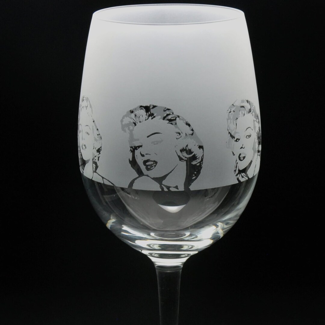 Marilyn Monroe Crystal Wine Glass Engraved Gift Present - Etsy