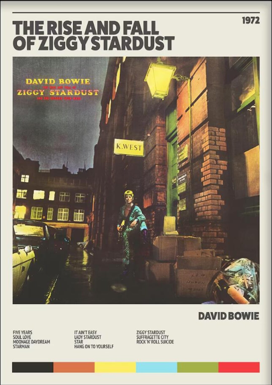 David Bowie - the Rise and Fall of Ziggy Stardust Poster - Etsy