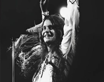 Ozzy Osbourne Vintage Poster. Rock Legend Poster. Music Poster. Concert Poster. Black and White Wall Art poster