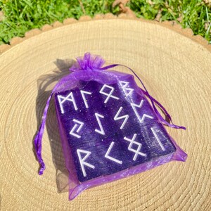 Glittery Purple Runes Set 25 Resin Runes - Etsy