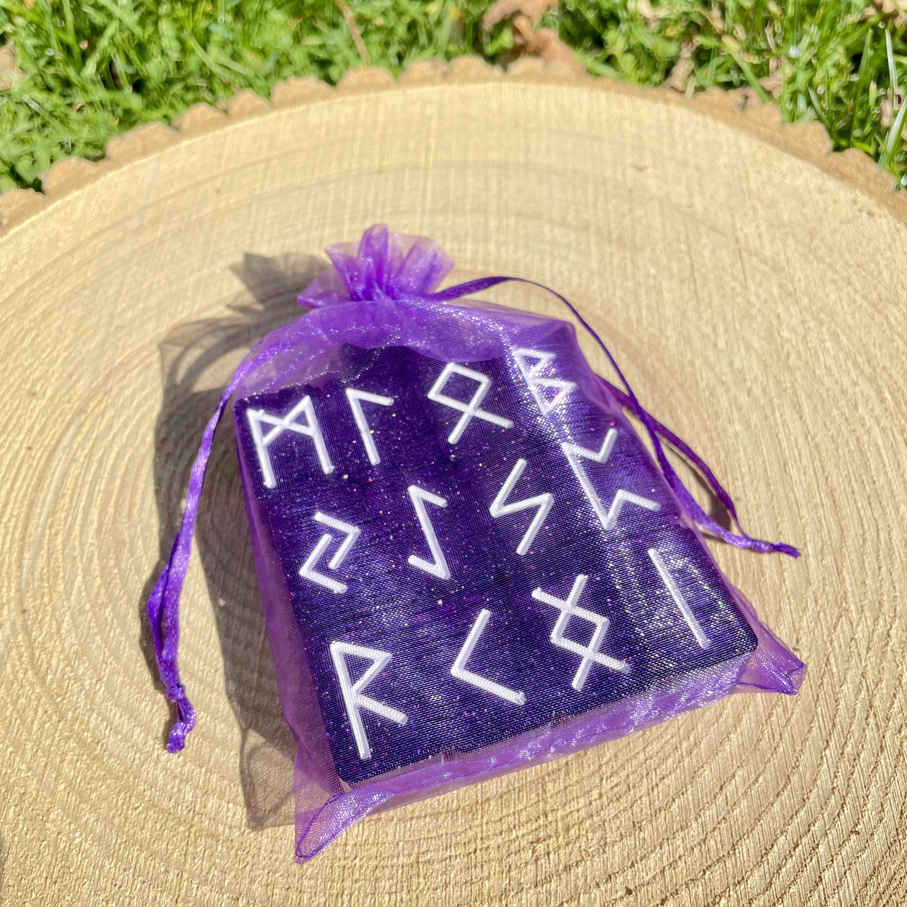 Glittery Purple Runes Set 25 Resin Runes - Etsy