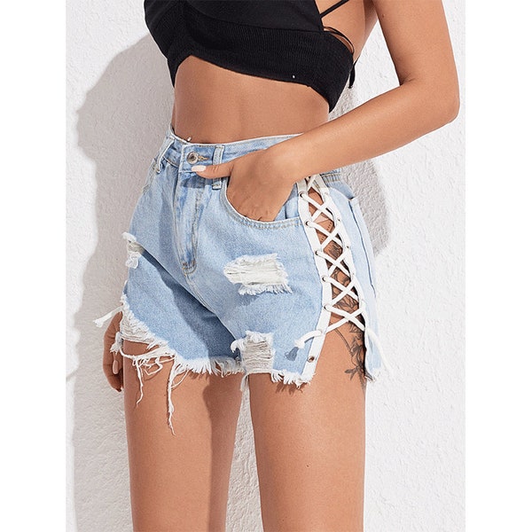 High Waist Denim Shorts