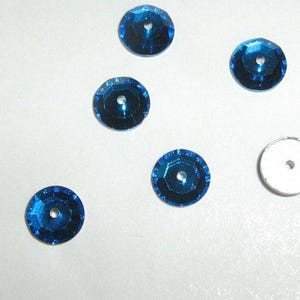 Lentejuelas Swarovski 3000 o 3128 para coser - 7 mm Caja completa de 144 piezas Capri Azul/Plata Lentejuelas de concurso nupcial Lochrose o lentejuelas para coser