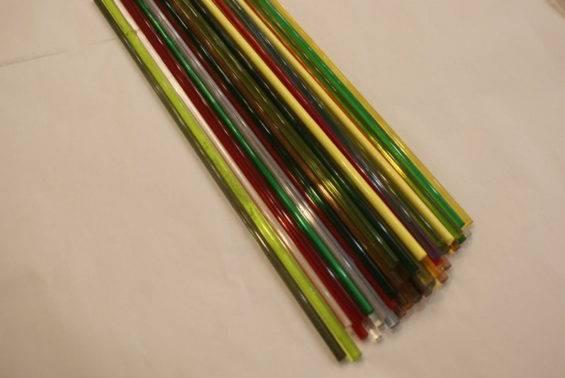 Variety Pack Effetre Moretti Murano COE 104 Odd Lots Special Colors Glass Bars, Glass for