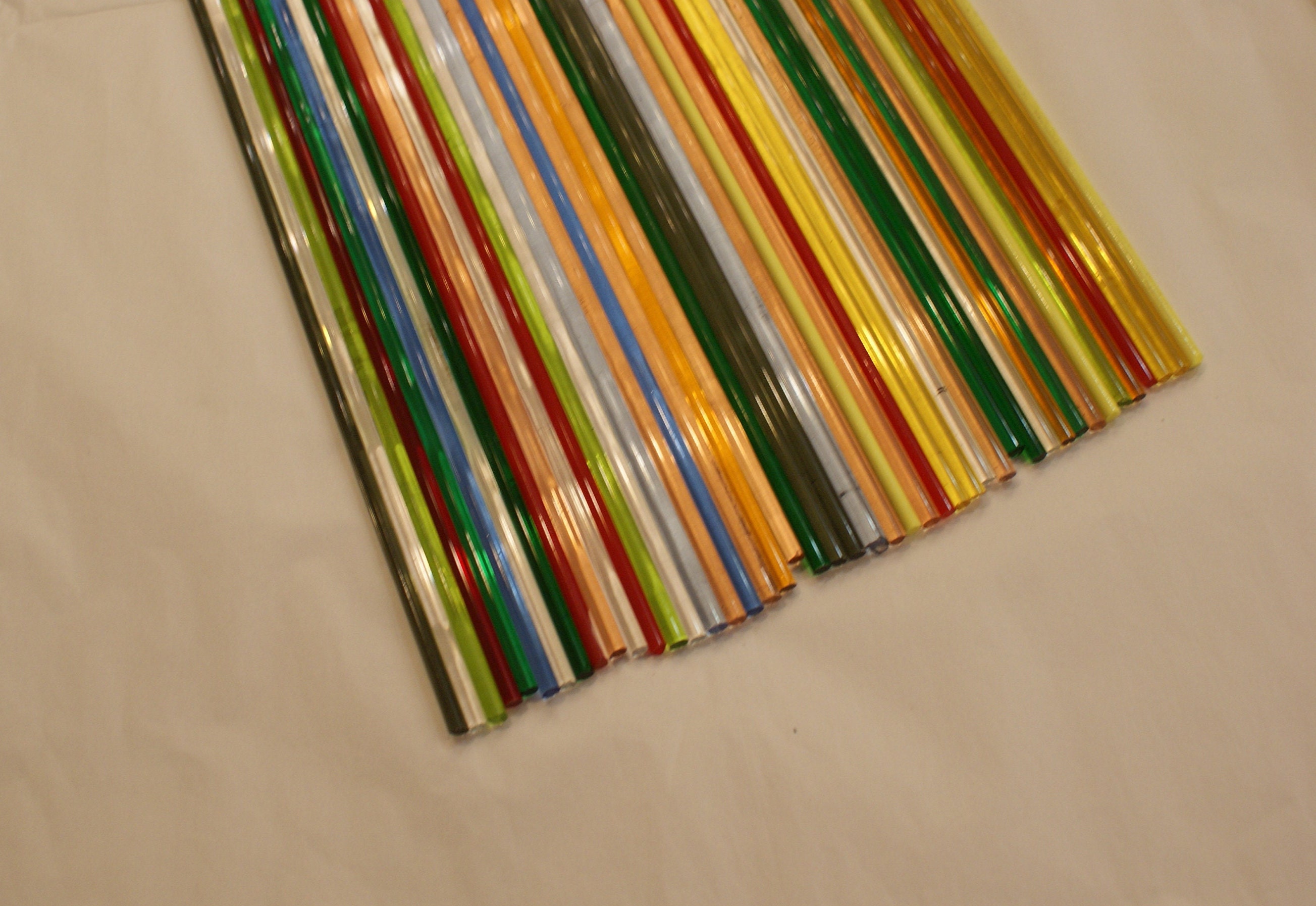 Variety Pack Effetre Moretti Murano COE 104 Odd Lots Special Colors Glass Bars, Glass for