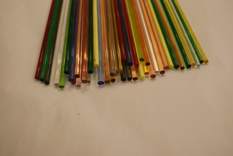 Variety Pack Effetre Moretti Murano COE 104 Odd Lots Special Colors Glass Bars, Glass for