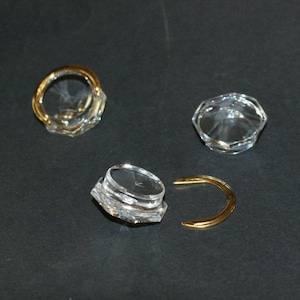 Swarovski Crystal Clear Octogon Component - Decoration - Drawer Pull 22 mm 8019