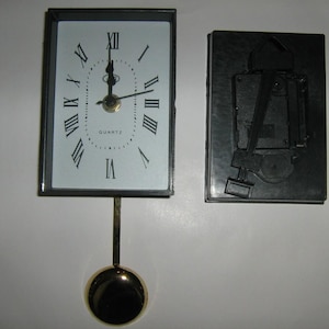 New Complete Clock with Pendulum Decoupage Quartz Movement DIY Mechanism Spare Parts Replacement Vintage Watches