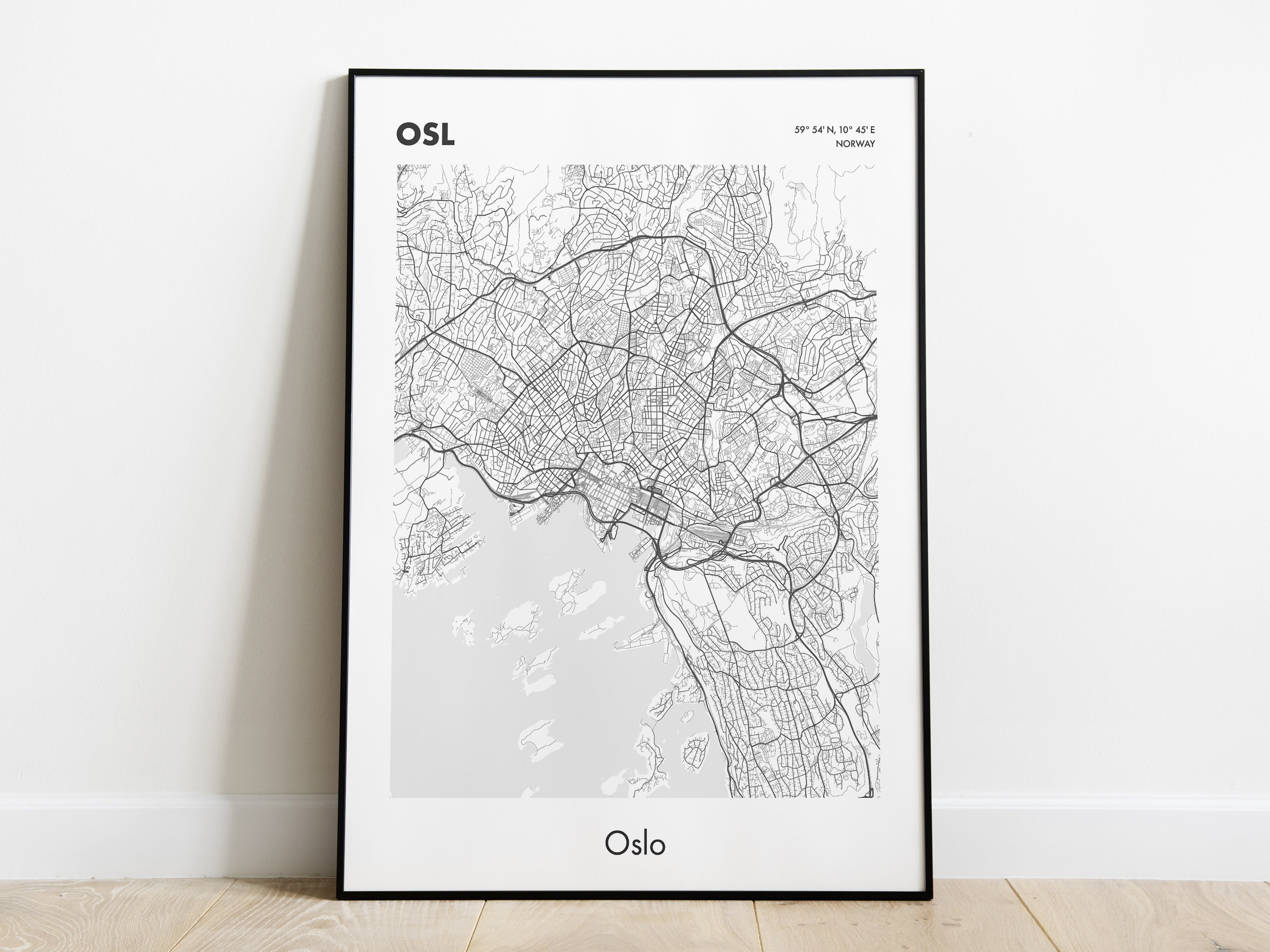 Oslo Norway City Map Poster Printable Wall Art for Home or - Etsy