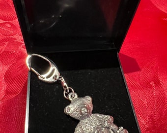 Optocht Pewter - Teddybeer sleutelhanger - Boxed