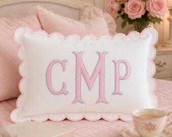 Handmade Custom Text Embroidered Baby Pillow, Personalized Monogram Pillow Cover, Custom Baby Name Pillow