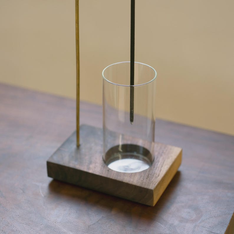 Suspension Incense Holder - Walnut & Brass Ash Catcher - Etsy
