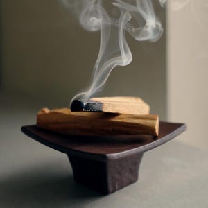 Ceramic Incense Burner Platform | Japandi Cone & Stick Holder | Zen Altar Tray | Minimalist Home Decor Gift | Iron Black or Rust Red