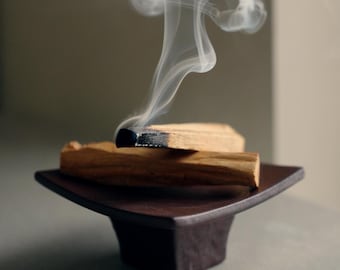 Ceramic Incense Burner Platform | Japandi Cone & Stick Holder | Zen Altar Tray | Minimalist Home Decor Gift | Iron Black or Rust Red