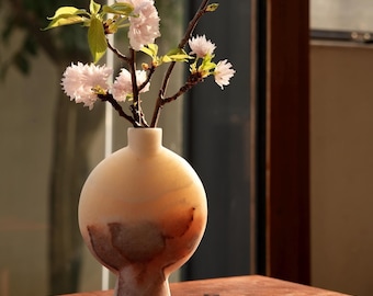 Solid Natural Marble Bud Vase – Sculptural Japandi Home Decor