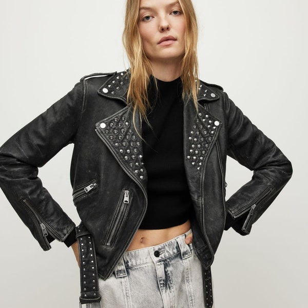 Leather Jacket Women - Etsy