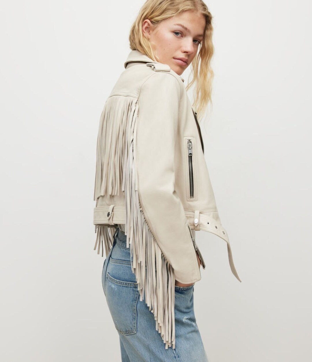ジャケット A FERRETTI Woman Jacket Beige 05191625 0149 Women Beige Moto Style Leather Jacket