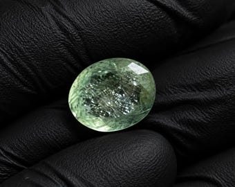 5.80Ct Natural Green Sunstone Gemstone Oval Cabochon | Genuine Green Sunstone Crystal | Unique Included Gem | Loose Stone for Jewelry Making