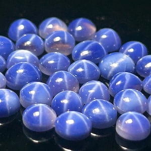 AAA+ Top Quality Blue and White Mixed Synthetic Lindy Star Lindy Round Lindy Amazing 6 Star Round Shape Lindy Cabochon Lot Making Jewelry.