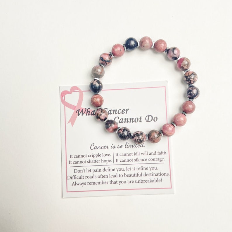 Breast Cancer Gifts for Women Breast Cancer Bead Bracelet Etsy